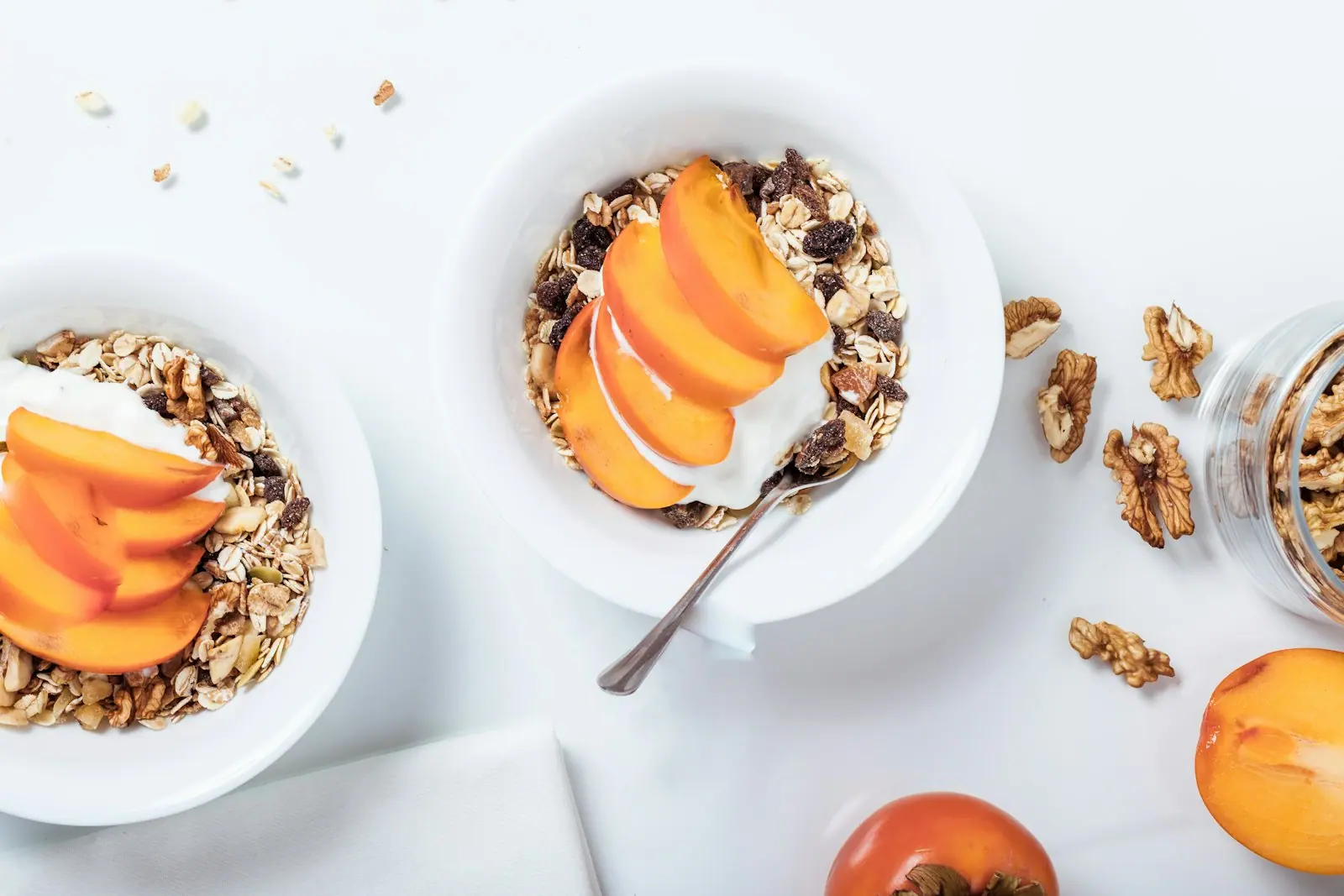 A breakfast bowl photographed from above